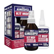 Kit Cola Adesivo Instantânea Para Mdf + Catalizador 100g Almasuper Baungarten