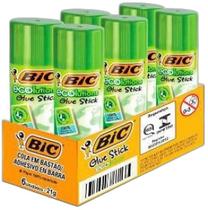 Kit Cola Bastão Bic Stick Eco 8g com 6 Kit Cola Bastão Bic Stick Eco 8g com 6