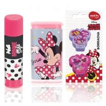 Kit Cola Bastão Minnie + Apontador com Depósito + 2 Borrachas Temática Rosa e Lilás Molin Kit Cola Bastão Minnie + Apontador com Depósito + 2 Borrachas Temática Rosa e Lilás Molin