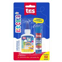 Kit Cola Branca Fix 40g + Cola Bastão Stick Ultra 10g -Tris Kit Cola Branca Fix 40g + Cola Bastão Stick Ultra 10g -Tris