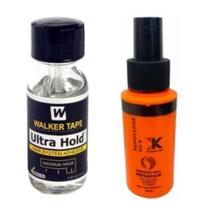 Kit Cola e Removedor Para Prótese Capilar Peruca Lace Mega Hair - Ultra Hold