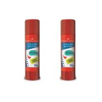 Kit Cola em Bastão 40g c/ 2 Unidades Faber Castell OF/8140
