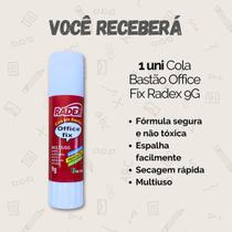 Kit Cola Material Escolar Bastão Branca Colorida Glitter - Escolha Seu Kit