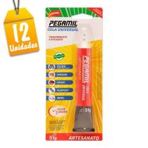 Kit Cola Pegamil Universal para Artesanato 51g - 12 unidades