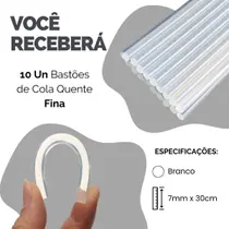 Kit Cola Quente Pequena Grande Para Artesanato - Escolha Seu Kit Kit Cola Quente Pequena Grande Para Artesanato - Escolha Seu Kit