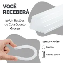 Kit Cola Quente Pequena Grande Para Artesanato - Escolha Seu Kit Kit Cola Quente Pequena Grande Para Artesanato - Escolha Seu Kit