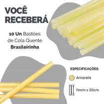Kit Cola Quente Pequena Grande Para Artesanato - Escolha Seu Kit Kit Cola Quente Pequena Grande Para Artesanato - Escolha Seu Kit