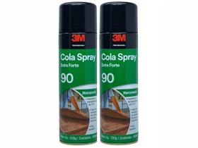Kit Cola Spray 90 Extra Forte 3M Madeira Fórmicas Laminados 2 Unidades