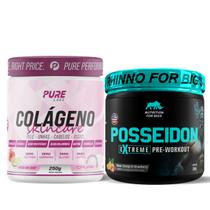 Kit Colágeno 250g Pure Athletic Hibisco C/Limão + Pré treino Posseidon Laranja C/Morango Kit Colágeno 250g Pure Athletic Hibisco C/Limão + Pré treino Posseidon Laranja C/Morango