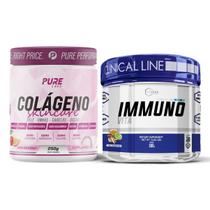 Kit Colágeno com Ácido Hialurônico 250g Pure Athletic + Immuno Vita 300g Vitamax
