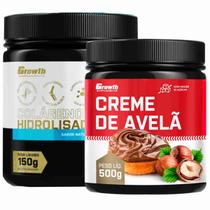 Kit Colágeno em Pó 150g + Creme Avelã 500g Fit Growth