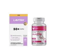 Kit Colágeno Hidrolisado 120 Caps e Lavitan 50 Mulher 60 Cp