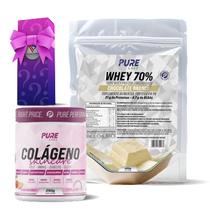 Kit Colágeno Laranja C/Acerola + Whey Concentrado 70% Chocolate Branco