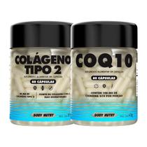 Kit Colageno Tipo 2 60 cáps e Coenzima Q10 Pote 60 cáps Body Nutry Kit Colageno Tipo 2 60 cáps e Coenzima Q10 Pote 60 cáps Body Nutry