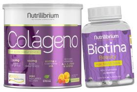 Kit Colágeno Verisol Com Ácido Hialurônico Premium + Biotina Nutrilibrium