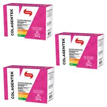 Kit Colagentek 30 sachês sortidos 3 unidades Vitafor