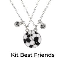 Kit Colar Amizade Magnético Bola de Futebol BFF 2 Peças Melhores Amigos Presente Masculino e Feminino Best Friends Kit Colar Amizade Magnético Bola de Futebol BFF 2 Peças Melhores Amigos Presente Masculino e Feminino Best Friends