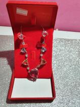 Kit Colar Brinco mais Colar Prateado