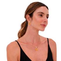 Kit Colar + Brinco Pedra Zirconia Noiva Casamento Dia Mães Kit Colar + Brinco Pedra Zirconia Noiva Casamento Dia Mães