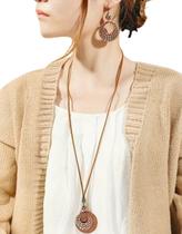 Kit Colar Brincos Joia Feminina Estilo Étnico Retrô Vintage Kit Colar Brincos Joia Feminina Estilo Étnico Retrô Vintage