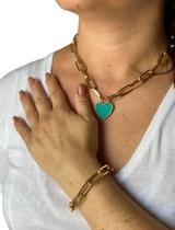 Kit Colar Choker E Pulseira Cadeado Blogueira Papilloo Kit Colar Choker E Pulseira Cadeado Blogueira Papilloo