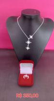 Kit colar com anel na prata 925 CON0014
