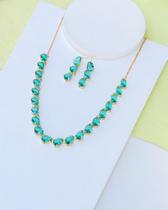 Kit Colar com Brinco de Zircônia Nápoles de Zircônia