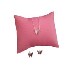 Kit Colar e Brinco Borboleta de Prata 925 Kit Colar e Brinco Borboleta de Prata 925