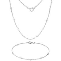 Kit Colar e Pulseira mini corações Folheado a Prata 925