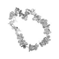Kit Colar Havaiano Flores Metalizado 50 Cm Fantasia Carnaval Festa C/12