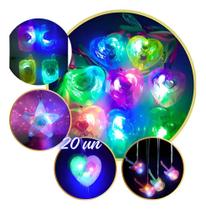 Kit Colar Pisca Luminoso 20Un Led Colorido Festa Sortidos Re