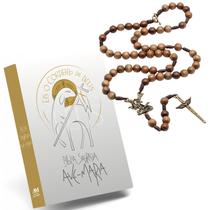 Kit Colar Terço São Miguel Arcanjo Bíblia Católica Sagrada Ave-Maria Eis o Cordeiro de Deus Branca