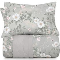 Kit Colcha 3 Pçs Casal Altenburg 300 Fios Apaixonada 100% Algodão 220x250cm Florescência