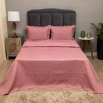 Kit Colcha 3 Peças Cobre Leito Queen 2,50 x 2,30m Dupla Face Lisa Cama Box Matelado Boutis Kit Colcha 3 Peças Cobre Leito Queen 2,50 x 2,30m Dupla Face Lisa Cama Box Matelado Boutis