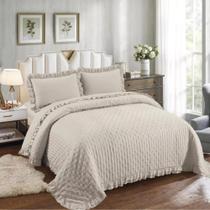 Kit colcha 3 peças romântica casal 2,20 x 2,40 sonhare sultan Kit colcha 3 peças romântica casal 2,20 x 2,40 sonhare sultan