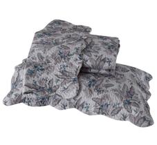 Kit Colcha 3pçs Cobre Leito Queen Floral Ilheus Bege Jolitex