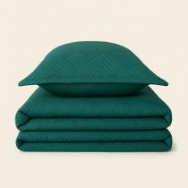 Kit Colcha Bela Microfibra Verde - ACASA Kit Colcha Bela Microfibra Verde - ACASA