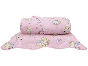 Kit Colcha Boutis Infantil Friends 02 peças Santista Rosa