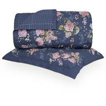Kit colcha Buddemeyer Percalle Hortênsias - 100%Algodão - Casal Kit colcha Buddemeyer Percalle Hortênsias - 100%Algodão - Casal