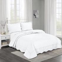 KIT COLCHA CAM ORFEU KING 260x280 BRANCO 3 PEÇAS