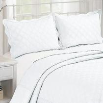 KIT COLCHA CAM ORFEU QUEEN 240x260 BRANCO 3 PEÇAS - CAMESA