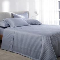 Kit Colcha Cama King 3 Peças 270 Cetim Bud Vision New Colors Azul 081