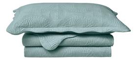 Kit Colcha Camesa Agra King 280x260 cm Cor Piscina