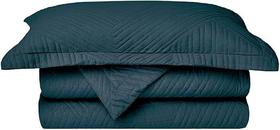 Kit Colcha Camesa Virtuos Casal 220x240 Marinho 3 Peças - Conforto e Sofisticação