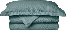 Kit Colcha Camesa Virtuos Queen 240x260 Verde 3 Peças - Conforto e Sofisticação