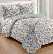 Kit Colcha Casal 3 Pçs Bouti Patchwork Rozac