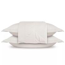 Kit Colcha Casal 3 Peças Cobre Leito Ouro 300 Fios 2,20 x 2,40cm Matelassê C/ Porta Travesseiros Corttex