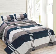 KIt Colcha Casal 3 Peças Patchwork Ultrassônica Alice