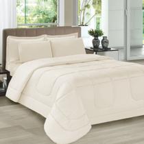 Kit Colcha Casal 5 Peças Toque Suave Bege 2,20x2,40 Casa Dona Kit Colcha Casal 5 Peças Toque Suave Bege 2,20x2,40 Casa Dona