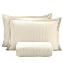 Kit Colcha Casal Döhler Piquet Unicolor Bege